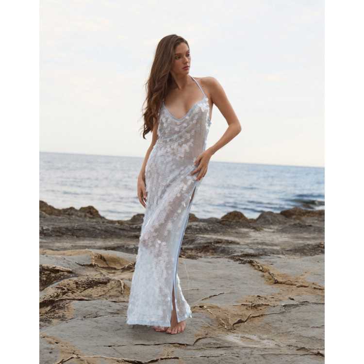 cowl neck sequin dress with side slit Cowl Neck Sequin Belt Detail Open Back Maxi Dress In Black | EGO US