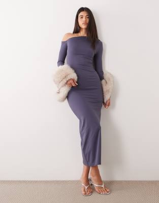 The Frolic exclusive jersey supersoft off shoulder maxi dress in