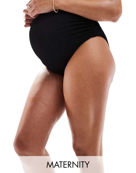 The Frolic exclusive Maternity deia high waist bikini bottom in black - view 1