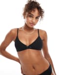 [The Frolic] The Frolic exclusive triangle pointelle bra in black (part of a set) M BLACK