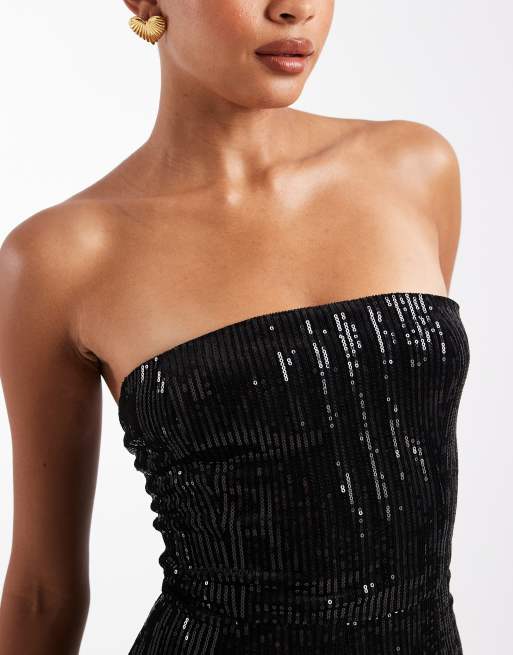 The Frolic - Exclusivité - Combishort bandeau à sequins - Noir, 3 de 4