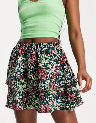The Frolic flippy mini skirt in vintage floral