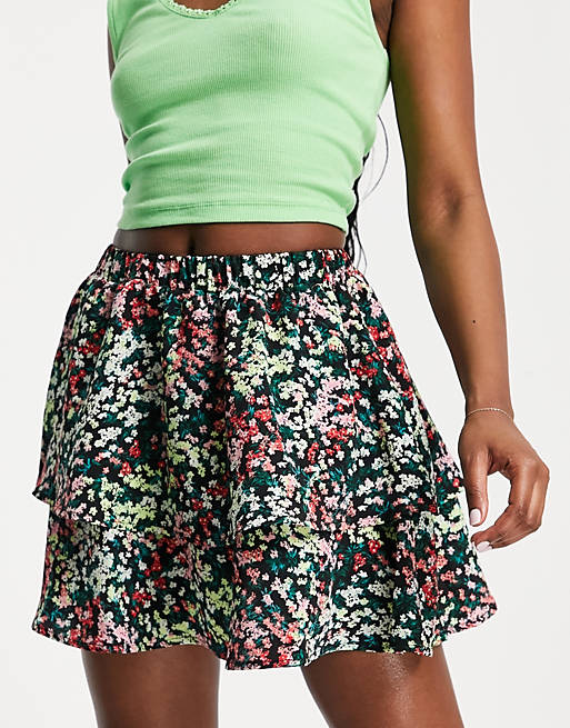 The Frolic flippy mini skirt in vintage floral | ASOS
