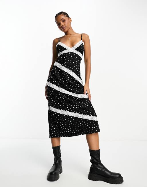 Zara polka outlet dot cami dress