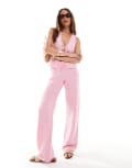[The Frolic] The Frolic Lucia wide leg beach pants in pink 10 PINK