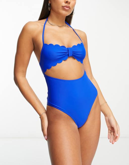 Scallop hot sale bathing suit