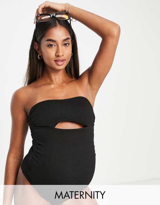 Maternity Bandeau Tankini Swim Top