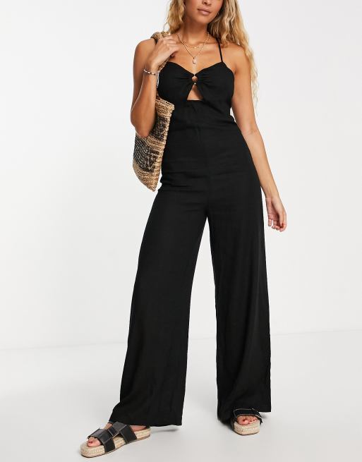 The Frolic - Meg - Sort jumpsuit med brede ben - Kun hos ASOS  