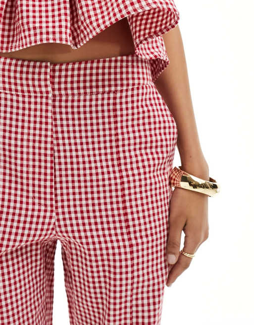 The Frolic - Pantalon droit d'ensemble - Vichy rouge  , 4 de 5
