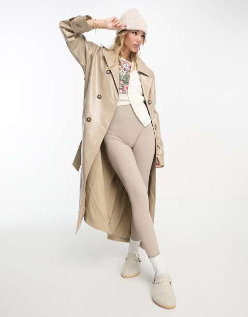 Double Ring Glossy Cocoon Coat - Women - Ready-to-Wear