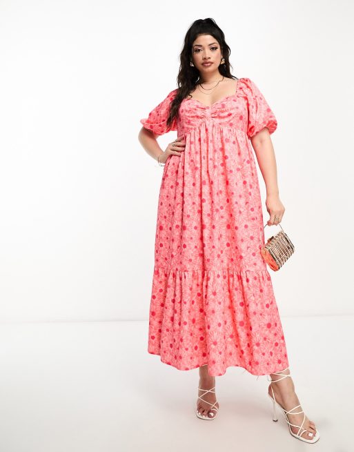 Daisy print maxi store dress