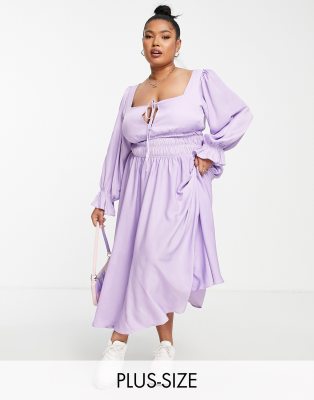 midi shirred waist dress
