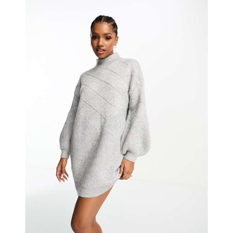 Grey balloon sleeve clearance jumper