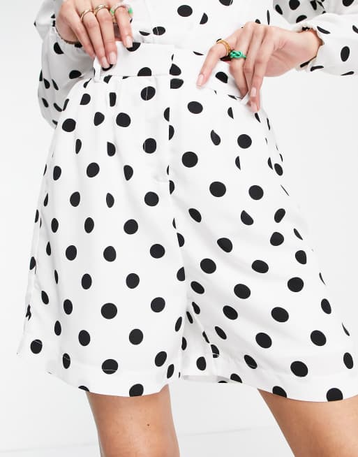 Black polka hot sale dot shorts