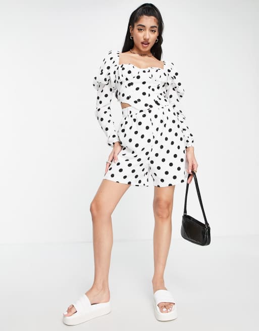 Off The Shoulder Polka Dot Blouse, Fashion & Style