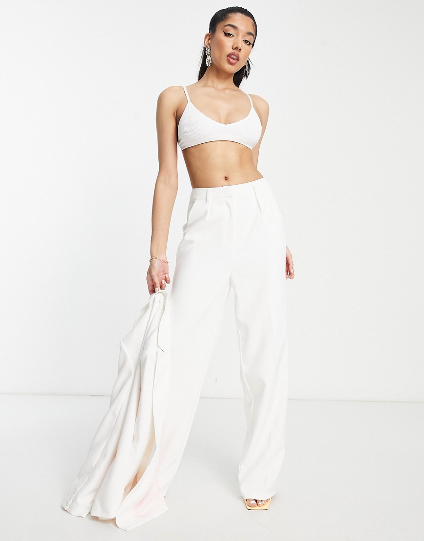 The Frolic relaxed tailored pants in ivory-White