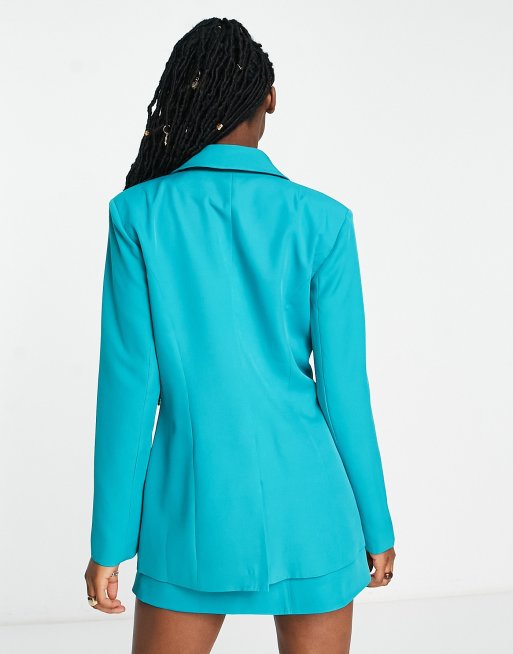 Verbieden Incubus Typisch The Frolic single breasted suit blazer in turquoise - part of a set | ASOS