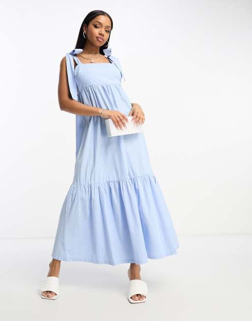 Maxi dress hotsell with tie straps