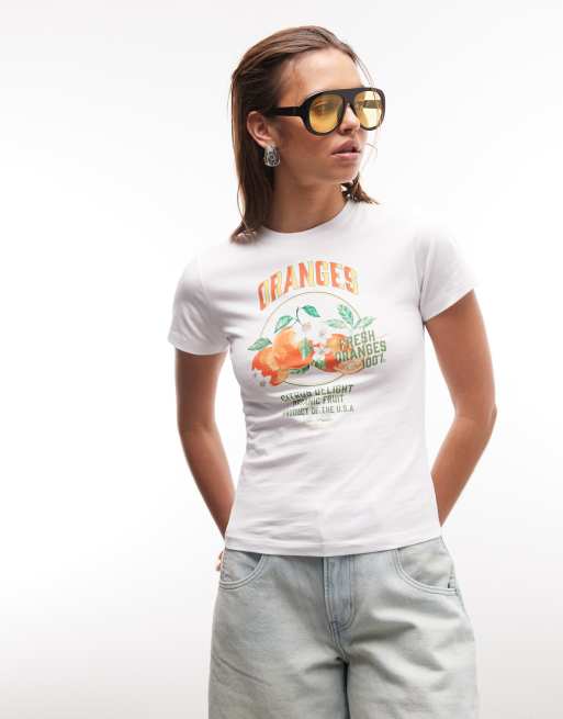 The Frolic – Vit, liten T-shirt med snäcktryck framtill, 4 av 7