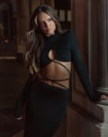 [The Frolic] The Frolic x Bella Stovey exclusive high neck keyhole detail top in black (part of a set) 18 BLACK