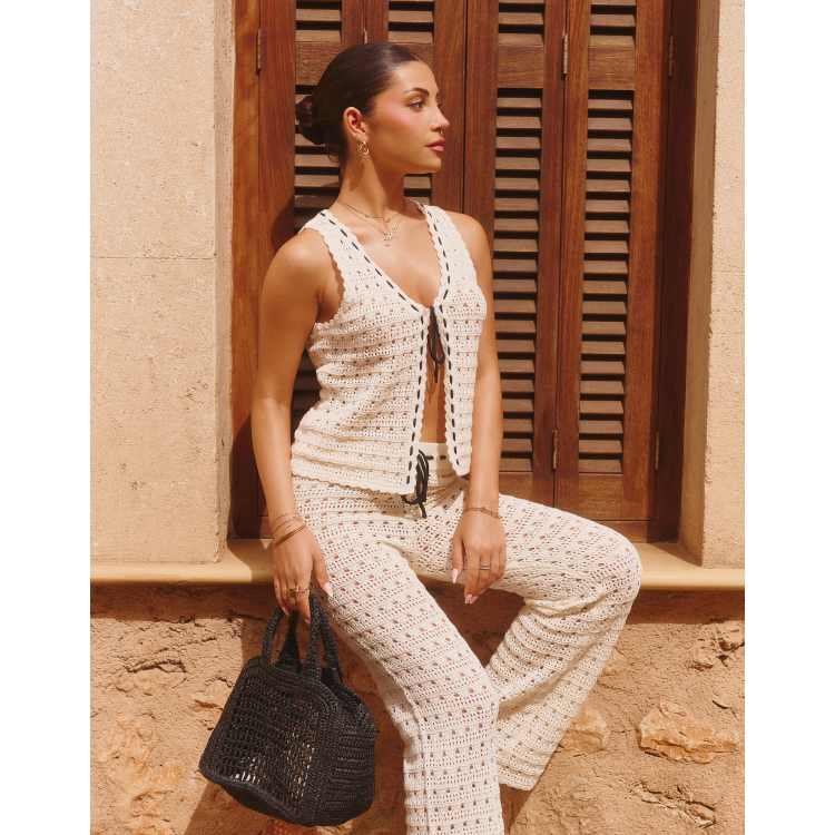 The Frolic x Lydia Kara exclusive crochet contrast thread trim