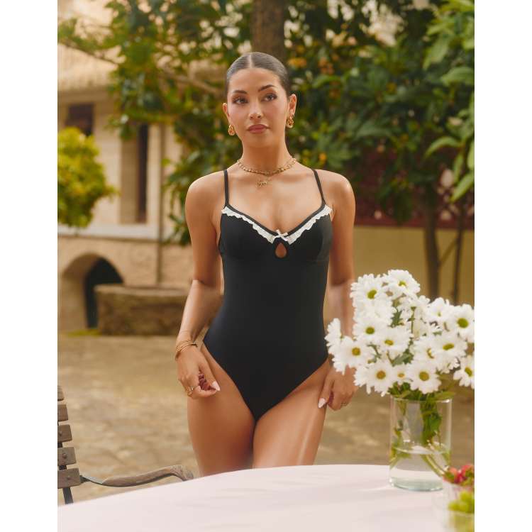 The Frolic x Lydia Kara exclusive cupped contrast ruffle trim