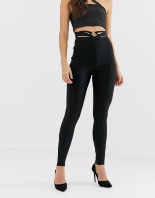 cut out waist pants