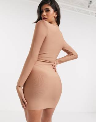 zip front bandage dress