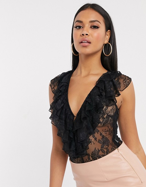 The Girlcode lace body in black