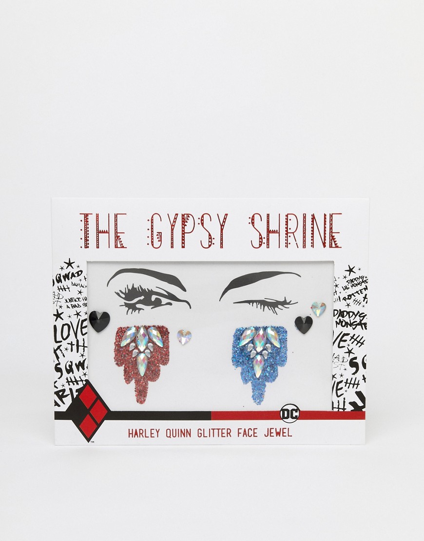 The Gypsy Shrine x Warner Brothers - Gioielli per il viso stile Harley Quinn per Halloween-Multicolore
