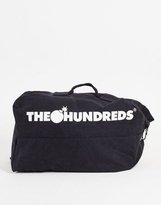 The Hundreds bar logo duffle backpack in black