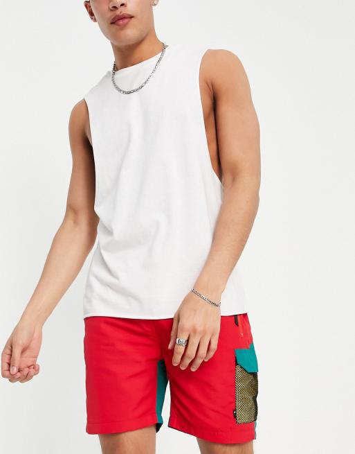 The Hundreds cruise hybrid shorts in red, 2 of 4