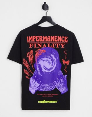 The Hundreds finality back print t-shirt in black