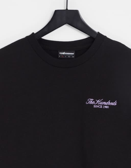 The Hundreds garden back print t-shirt in black, 4 of 4