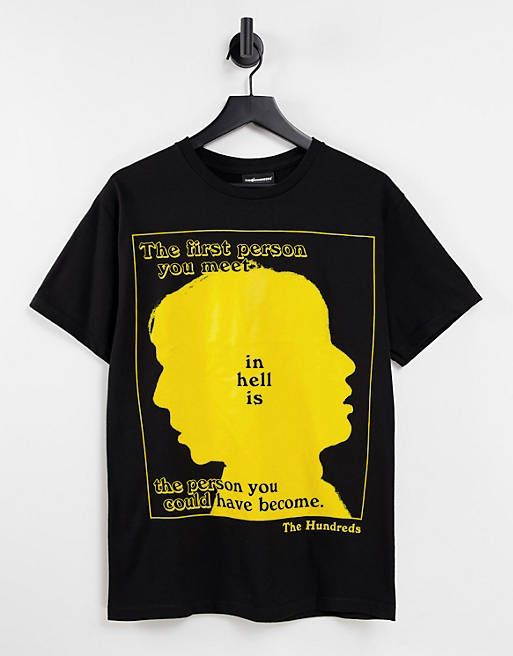 The Hundreds in hell t-shirt in black 