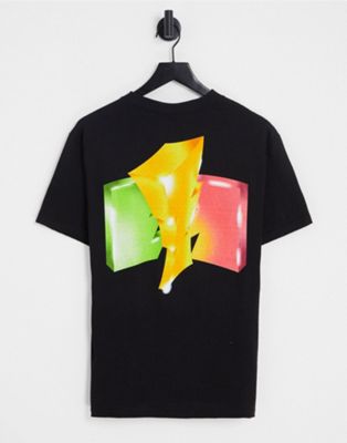 The Hundreds power wildfire back print t-shirt in black