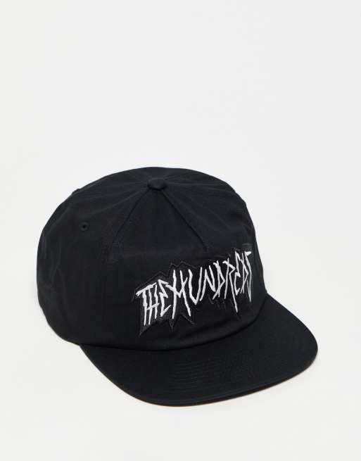 The Hundreds scratch snapback in black