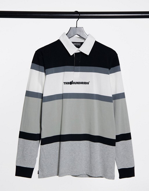 The Hundreds stanford rugby shirt in black/grey