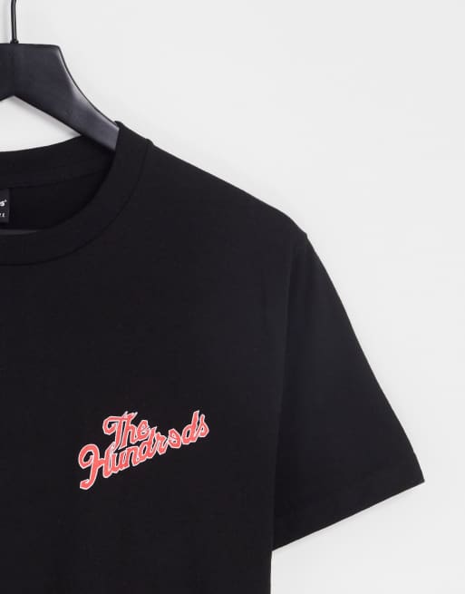 The Hundreds Stimulant Slant back print t-shirt in black ASOS
