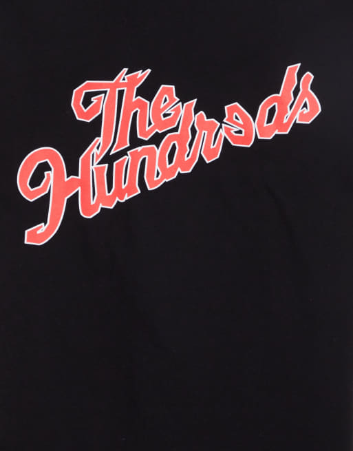 The Hundreds Stimulant Slant back print t-shirt in black, 4 of 4