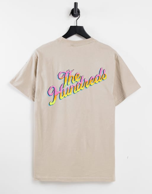 The Hundreds - Wild Slant - T-shirt beige con stampa sulla schiena