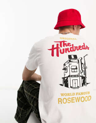 The Hundreds The Hundreds world famous t-shirt in white with chest and back print