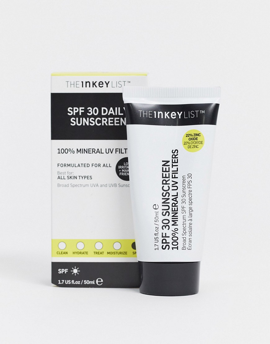 The INKEY List – SPF 30 Mineral Sunscreen – Solskyddskräm 50 ml-Ingen färg