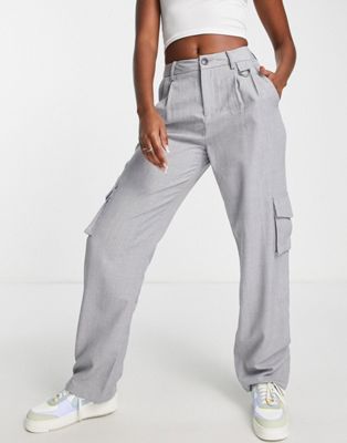 The Kript high waist relaxed skate fit cargo trousers