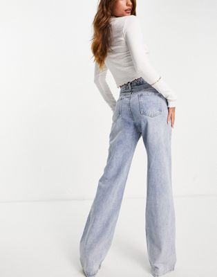 The Kript high waisted jeans with deconstructed waist detail