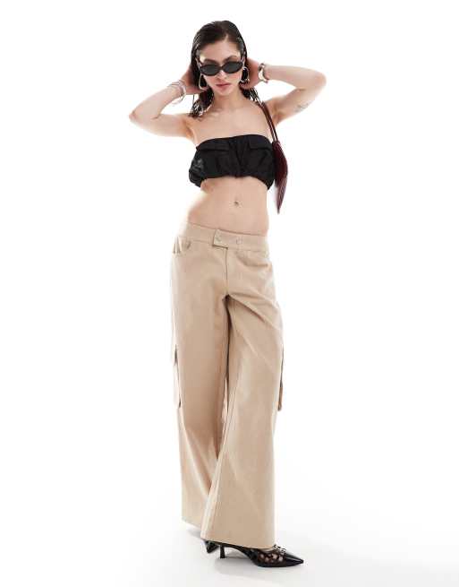 The Kript low rise formal pants in stone