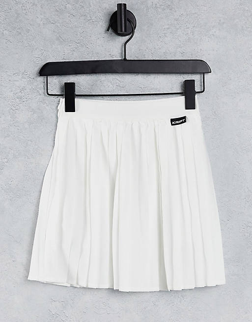 The Kript mini tennis style pleated skirt with logo
