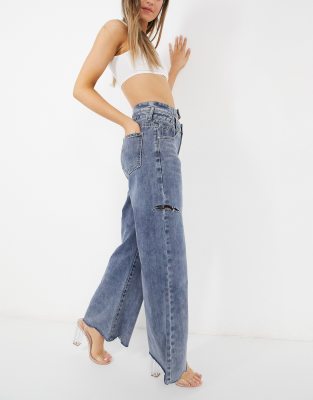 wide band jeans