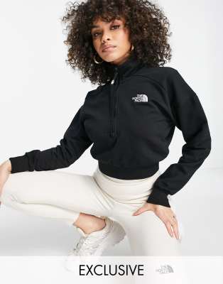 The North Face Denali cropped Polartec fleece 1/2 zip in lilac