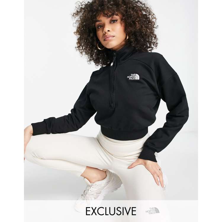 The North Face 1 4 zip fleece in black Exclusive at ASOS ASOS